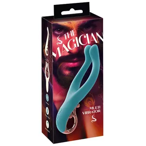 Vibrator you2toys The Magician Two‑arm silicone vibrator, rechargeable, 16 cm length, 6.4 cm width, 1.7 cm arm Ø, 16 modes