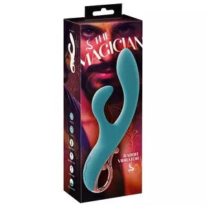Vibrator you2toys The Magician Rabbit Silicone Pink — dual motor, waterproof, USB rechargeable, 22.5 cm, insertion 11.5 cm, Ø 3.6 cm
