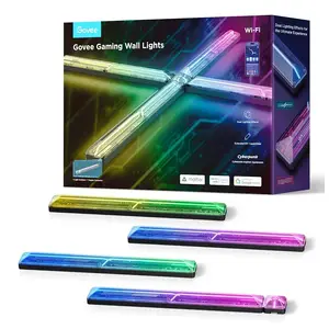 Smart wall light Govee Gaming Wall Lights (4+1) — Wi‑Fi/Bluetooth, multicolour, 4 pieces, 370×45×30 mm
