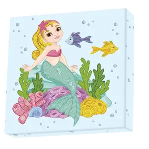 Craft kit Dante Diamond Dotz Little Mermaid — 2671 beads, 280×280 mm printed fabric