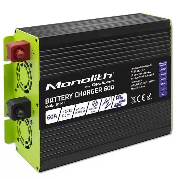 Lādētājs QOLTEC 51916 60A 12V Photo 7