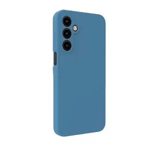Silikona Soft Touch vāciņš Evelatus priekš Samsung Galaxy A14 (4G/5G) — pelēki zils