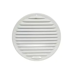 Metal grille D200 by EUROPLAST MR200, white, round ventilation grille 200 mm