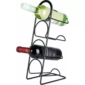 Wine rack Vilde metal 4 bottles black 21x12x43 cm