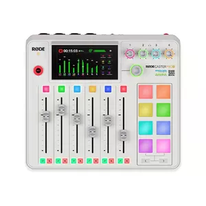 Podcast production console RØDE RODECaster Pro II White — compact multichannel recorder and mixer, USB-C interface