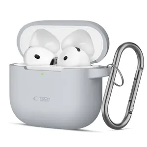 Protective silicone case Tech‑Protect for Apple AirPods 4 — Grey