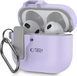Protective Slim Hook Case for Apple AirPods 4 by Tech-Protect — Lavender