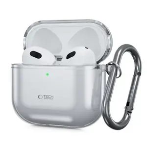 Protective case Tech-Protect for Apple AirPods 4 Flexair Grey — silicone cover, lightweight fit