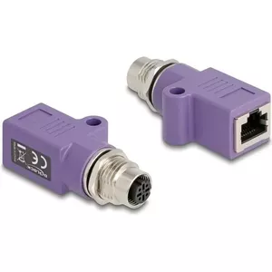 DeLOCK 60678 cable gender changer M12 RJ45 Violet