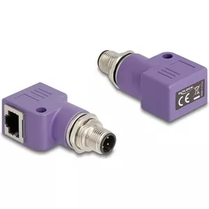 DeLOCK 60679 cable gender changer M12 RJ45 Violet