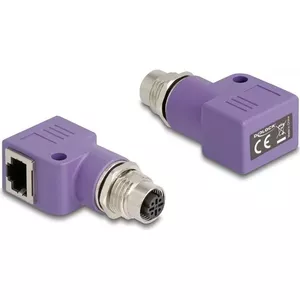 DeLOCK 60680 cable gender changer M12 RJ45 Violet