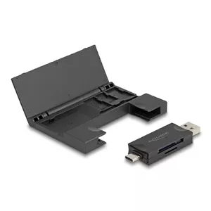 Card Reader DeLOCK 91014 USB 3.2 Gen 1 Type-A/Type-C Black MicroSD SD