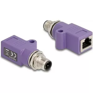 DeLOCK 60669 cable gender changer M12 RJ45 Violet