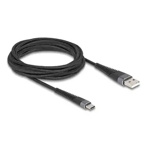DeLOCK USB Cable USB 2.0 3m USB A USB C Black 81123