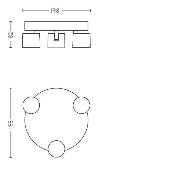Philips WarmGlow LED Star потолочно-настенный светильник 3×16.5W Photo 2