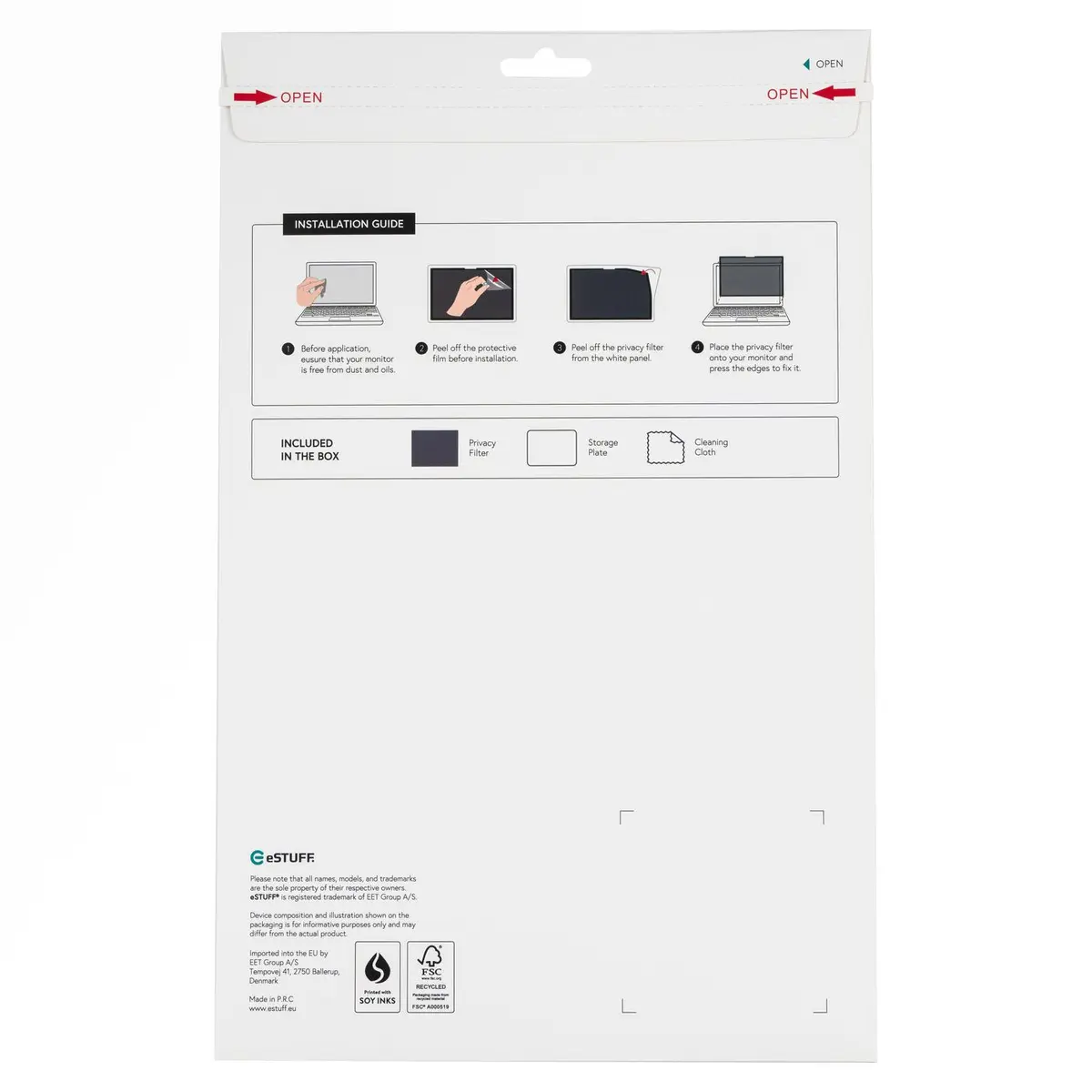 eSTUFF GLBW11246174 Privacy Filter for 11" Tablets Photo 2
