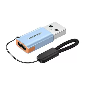 Переходник Vention USB-A 3.1 (мужской) на USB-C (женский) CUAH0 — 10 Гбит/с, 5 В/3 А, алюминиевый корпус