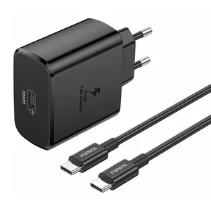 Сетевое зарядное устройство FONENG EU62 USB-C 45 Вт с кабелем USB-C, черное