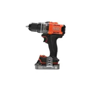 Аккумуляторная дрель Black & Decker BCD382D1XC-QW 18 В Li-Ion, 2 скорости, комплект с батареей и зарядным устройством