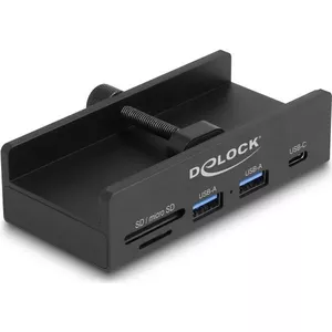DeLOCK 64263 USB Хаб Type-A 5000 Mbit/c Черный