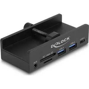 DeLOCK 64285 USB 2.0 Type-A хаб 5000 Mbit/s черный