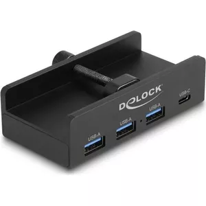 DeLOCK 64284 USB Хаб Type-A 5000 Mbit/s Черный