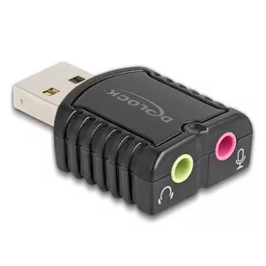 DeLOCK 65964 kabeļa dzimuma mainītājs USB Type-A 3.5 mm melns