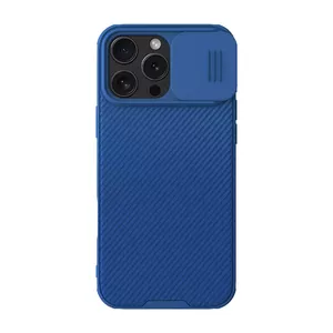 Protective phone case Nillkin CamShield Pro for iPhone 16 Plus, blue, sliding camera cover
