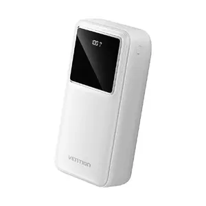 Vention FHMW0 ārējais akumulators 30000 mAh 22.5W ar USB-C un USB-A pieslēgvietām balts