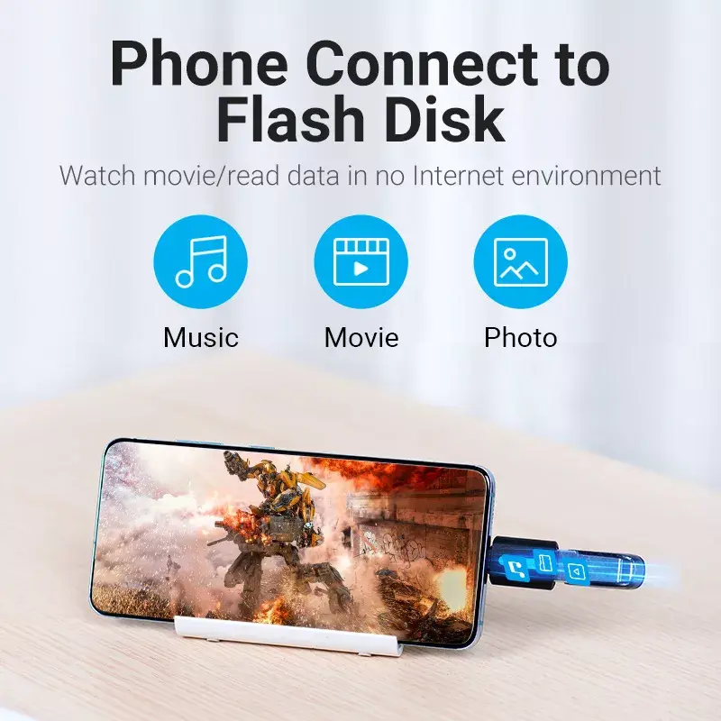 Vention USB‑C uz USB 3.0 OTG adapteris CDUB0 Photo 4
