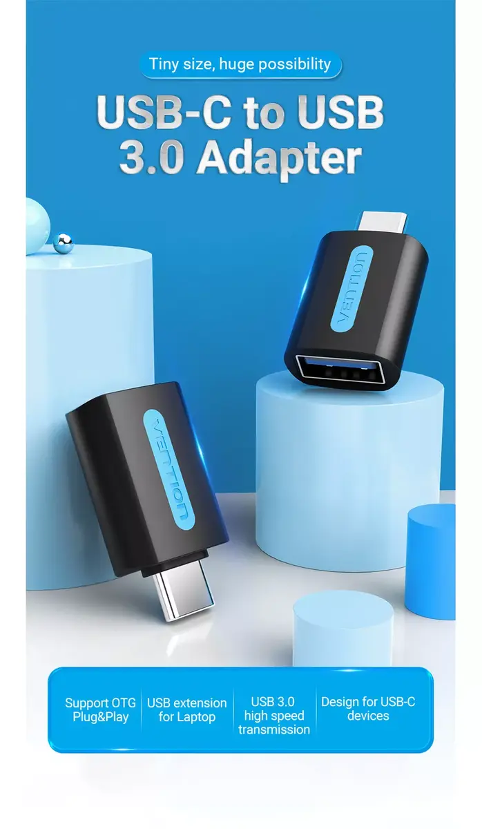 Vention USB‑C uz USB 3.0 OTG adapteris CDUB0 Photo 12
