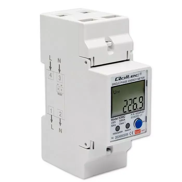 Однофазный счетчик QOLTEC 50882 230В LCD Wi‑Fi Photo 6