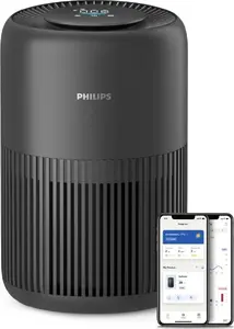 Philips PureProtect Mini 900 Series Air Purifier AC0951/13 Grey with Touch Control, Built-in Display, 250 m³/h Air Purify Rate, and 49 dB Noise Level