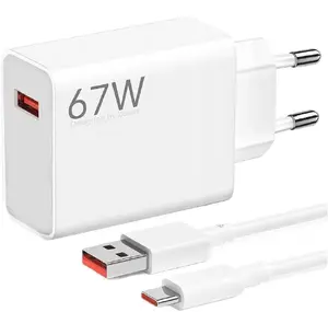 Charger Xiaomi BHR9465EU 67W HyperCharge Combo (Type-A) 100–240V AC, 20V max, USB-A, white