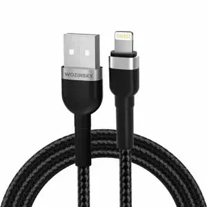 USB-A uz Lightning kabelis Wozinsky WNBAL1 1 m 2.4A — melns