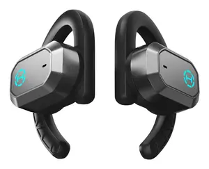 Edifier AIR 2 Bezvadu Bluetooth spēļu austiņas ar ausu cilpu melnas iebūvēts mikrofons