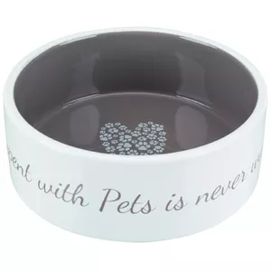 Trixie Miska ceramiczna Pet's Home, 1.4 l/o 20 cm, kremowa/ciemnoszara