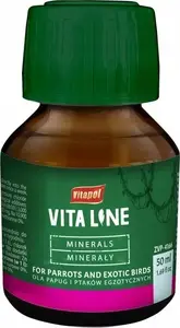 Минеральный препарат для экзотических птиц vitapol Vitaline 50 мл — жидкая минеральная добавка