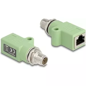 DeLOCK 60681 cable gender changer M12 RJ45 Green