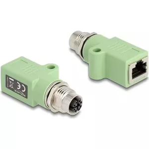 DeLOCK 60681 M12 RJ45 Green Connector M12 RJ45 Gold Plating