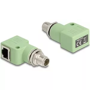 DeLOCK 60681 M12 RJ45 Green Connector M12 RJ45 Gold Plating