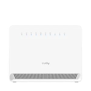 Tabletop wireless router Cudy LT400E — Single‑band 2.4 GHz Wi‑Fi 4 (802.11n), 300 Mbps, 4x Fast Ethernet, 4G LTE (NanoSIM) — White