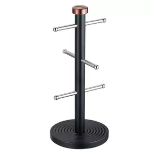 Mug holder Klausberg KB 7716, black — countertop mug organizer for cups and mugs