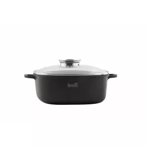 Cast square cookware pot Berretti 24x24 cm Granite finish