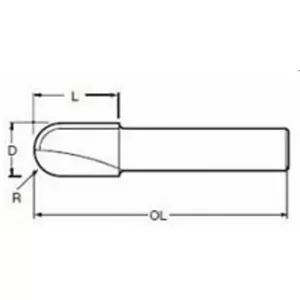 Фреза каннелюрная Makita P-78972 8 мм R=8 16x18 мм