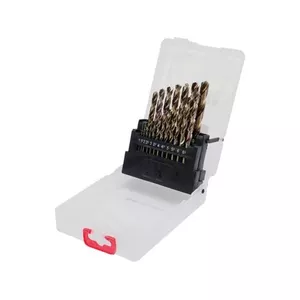 Urbu komplekts YATO YT-41604 — 19 gab. spirālveida urbji piemēroti čugunam, krāsainajiem metāliem, plastikām, nerūsējošajam tēraudam