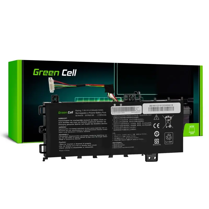 Klēpjdatora akumulators Green Cell AS165 Litija