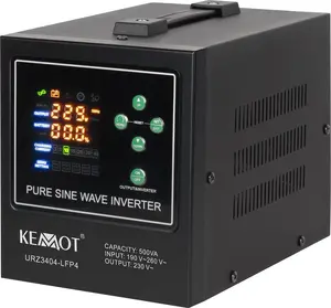 Invertors KEMOT PROsinus-500-LFP4 500 VA 12 V uz 230 V AC ar tīru sinusoīdu