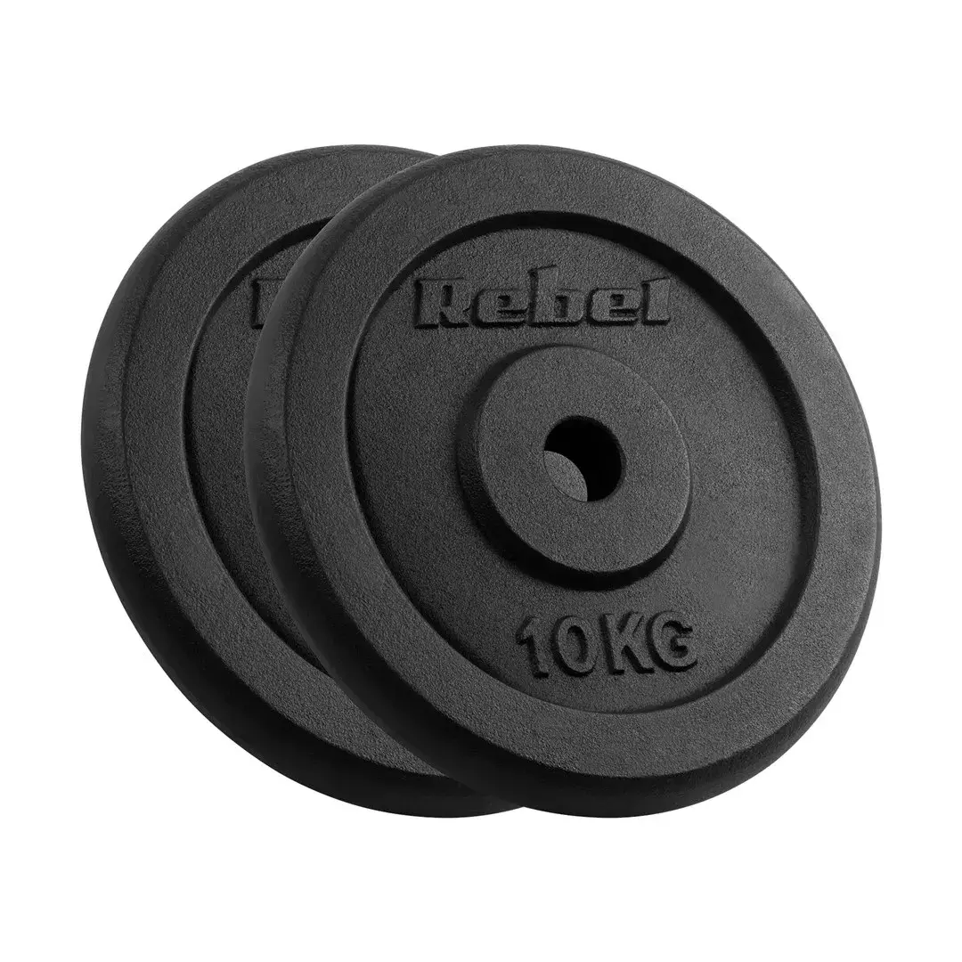Čuguna svaru komplekts 2x10kg klasiskais disks