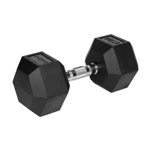Гантель Rebel из чугуна с резиновым покрытием HEX 17.5 кг – REBEL ACTIVE